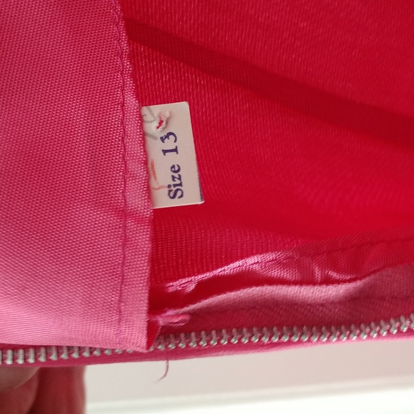 FoAt 1950-60s VINTAGE Salmon SILK CHIFFON Cocktail Dress w Attached Sheath - Picture 8 of 10